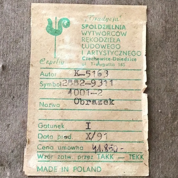 Reverse painted floral in wood frame - Picture 2 of 3